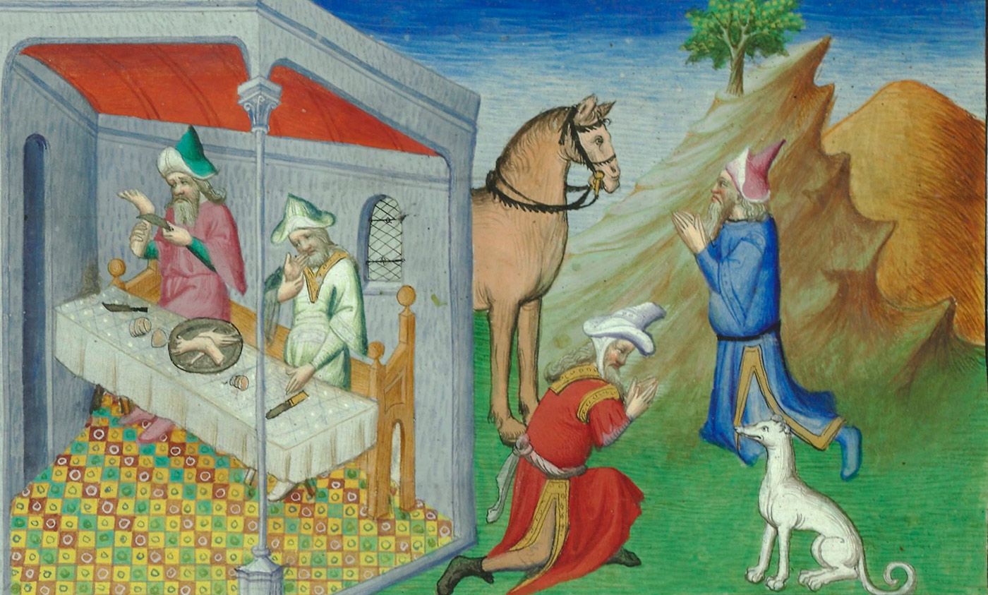 From 'Le Livre des merveilles de Marco Polo'. <em>Courtesy Biblioteque Nationale, Paris</em>