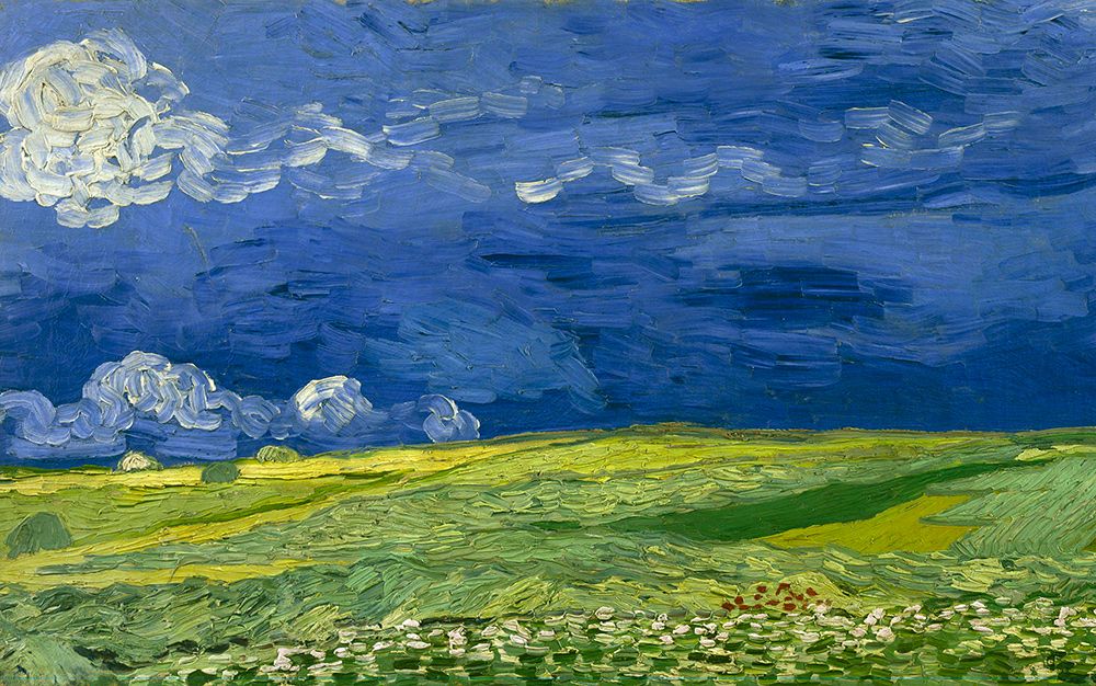 Card essay vincent van gogh   wheatfield under thunderclouds   vgm f778
